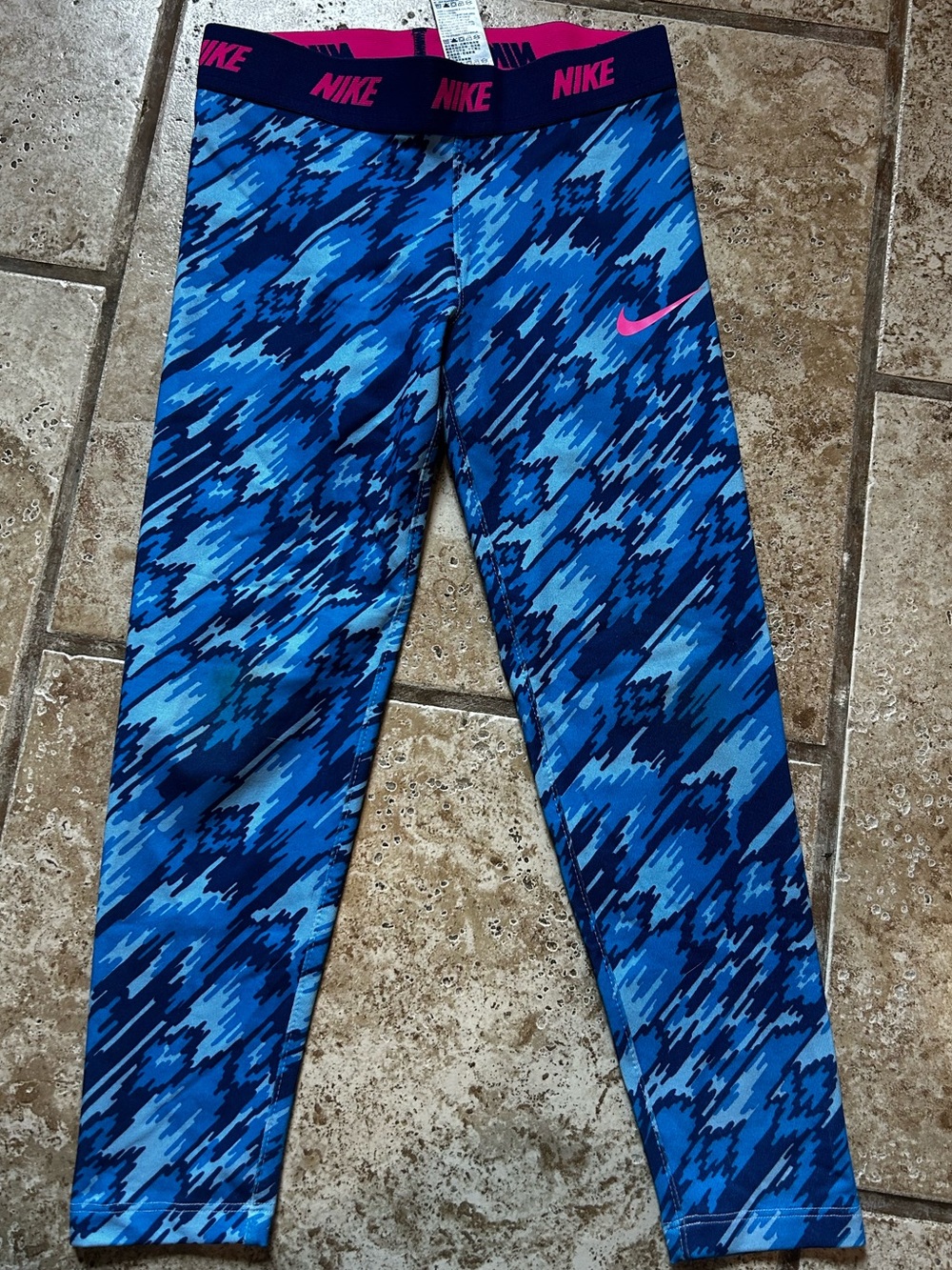 Nike Dri-FIT Girls' Activewear Full Length Leggings Blue Jay Size 6